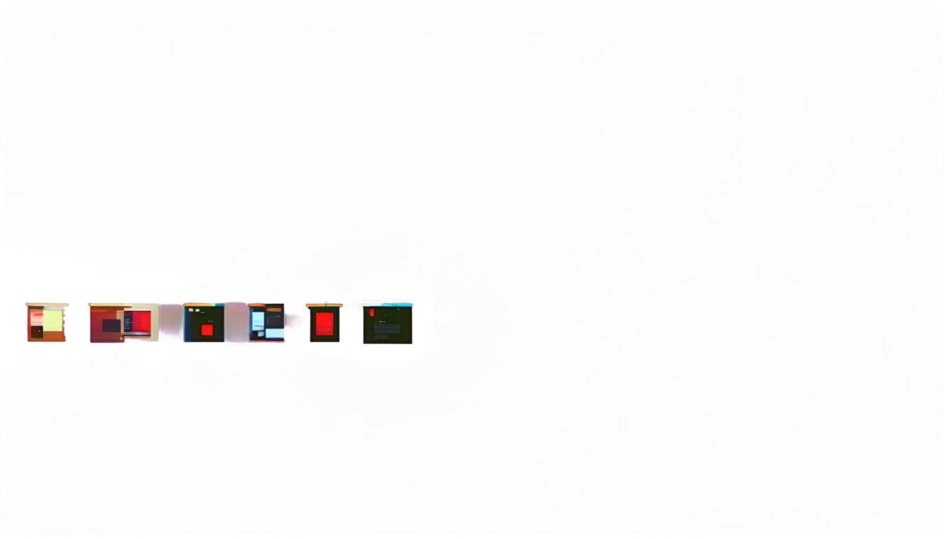 Generated illustration: A dim screen grid flickers between on and off tiles, showing how structured absence (zero state) helps form what we see.