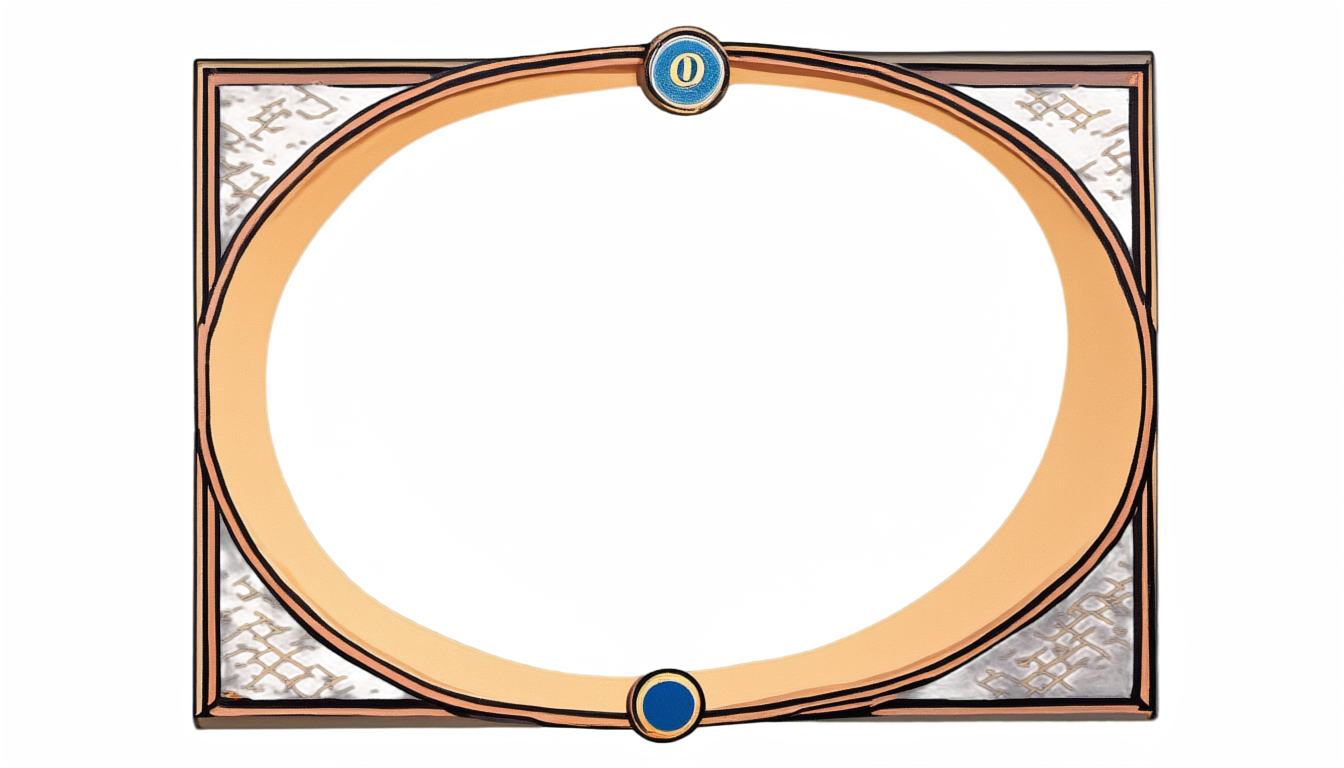 Generated illustration: An empty boxed space is transformed into a circled zero token, with arrows indicating the leap from blank to number.